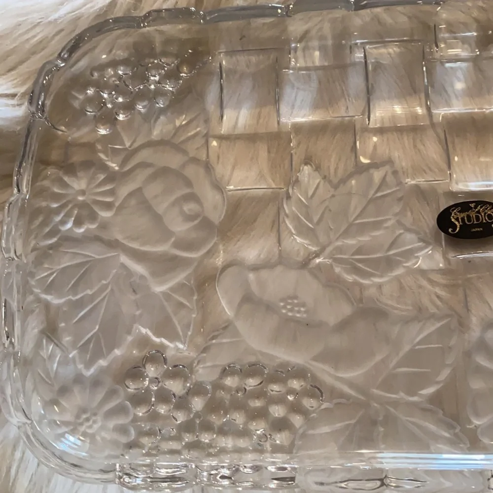 New in box Napoli Crystal platter